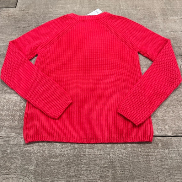 525 America Tomato Red Cotton Knit Crewneck Sweater NWT Size M - Picture 7 of 9